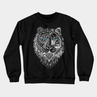 Geometric Tiger (Black) Crewneck Sweatshirt